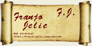 Franjo Jelić vizit kartica